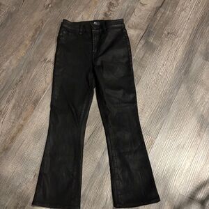 7 For All Mankind European Size 24 Black Coated Jeans